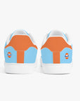 Rear view of Gulf Racing sneakers - featuring premium leather, soft EVA insoles, and a timeless design.