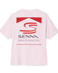 Back of Driven to Perfection tee - Ayrton senna apparel, vintage motorsports, premium f1 apparel.