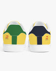 Rear view of BRGs sneakers - featuring premium leather, soft EVA insoles, and a timeless design.