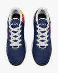 Top view of Red Bull Racing custom sneaker - f1 sneakers, motorsports footwear, race day sneakers