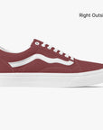 view of Rosso Lows sneakers - featuring durable canvas construction and a bold, one-of-a-kind color scheme.
