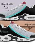 Side view of Mercedes Silver Arrows custom sneaker - f1 sneakers, motorsports footwear, race day sneakers