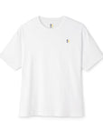 The Paddock Club tee in white, front with small chest logo