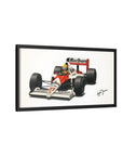 Ayrton Senna Framed Canvas