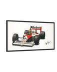 Ayrton Senna Framed Canvas