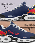 Side view of Red Bull Racing custom sneaker - f1 sneakers, motorsports footwear, race day sneakers