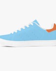 Gulf Racing leather sneakers inspired by classic motorsports heritage. Designed for unisex wear with a sleek, custom look.