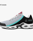 Side view of Mercedes Silver Arrows custom sneaker - f1 sneakers, motorsports footwear, race day sneakers