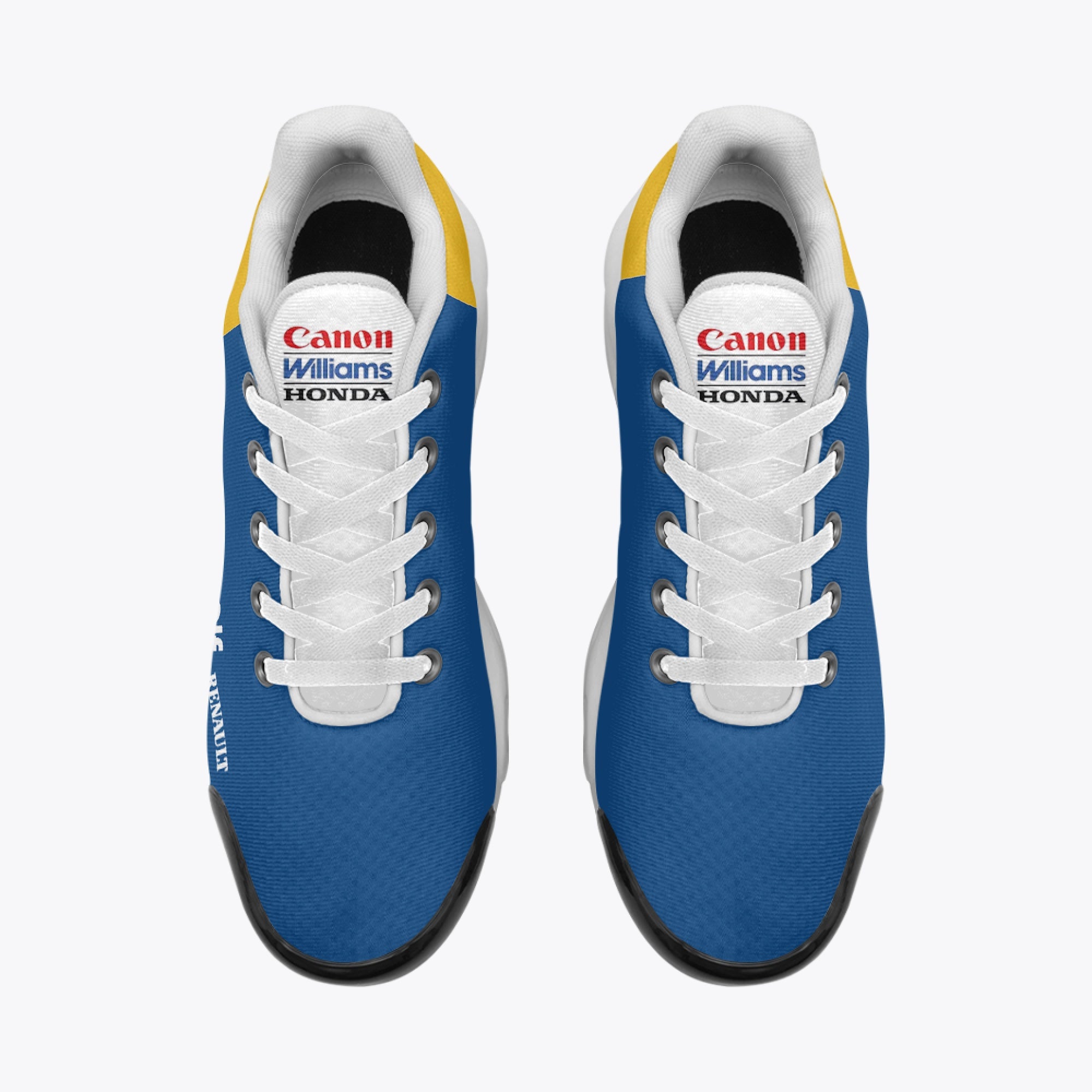 Top view of Williams WF15 custom sneaker - f1 sneakers, motorsports footwear, race day sneakers