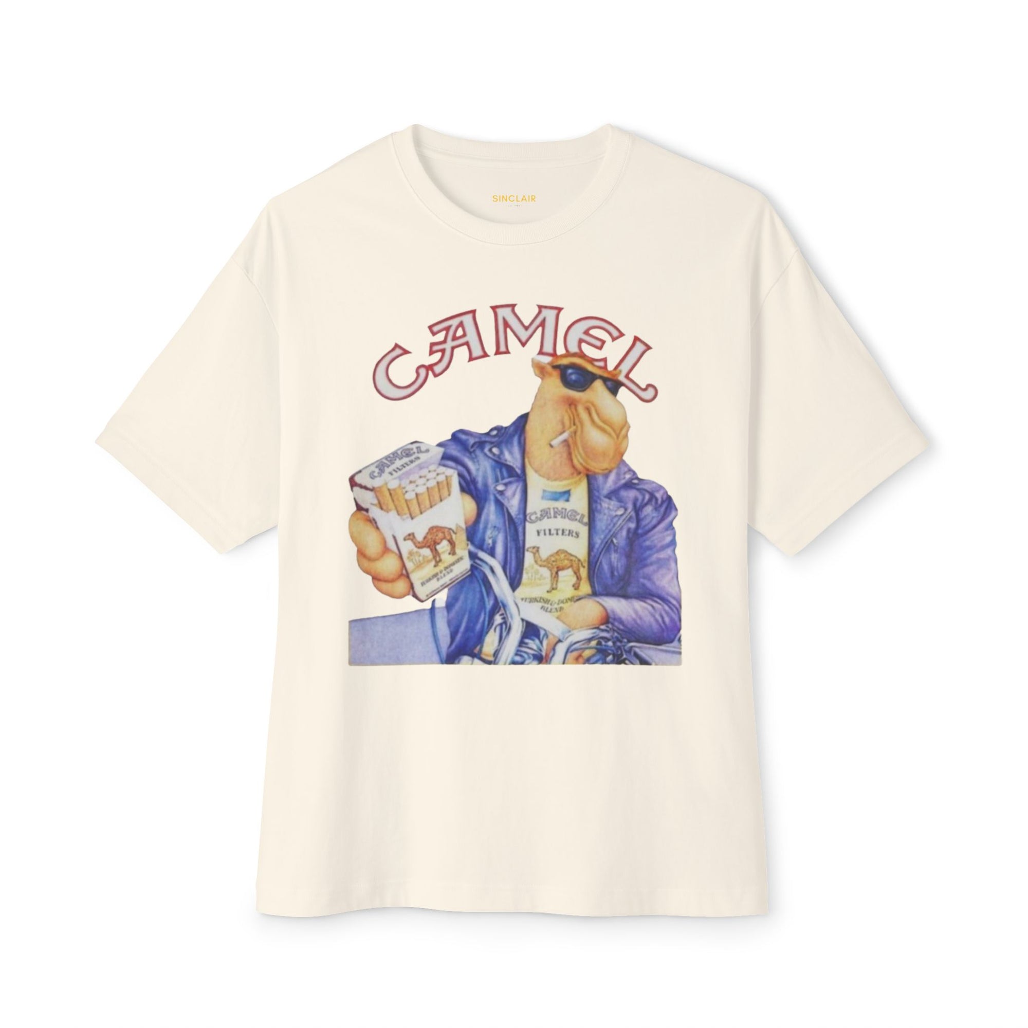 Front view of the Vintage Camel Tee - Premium Vintage Shirt, F1 Apparel, Racing Heritage