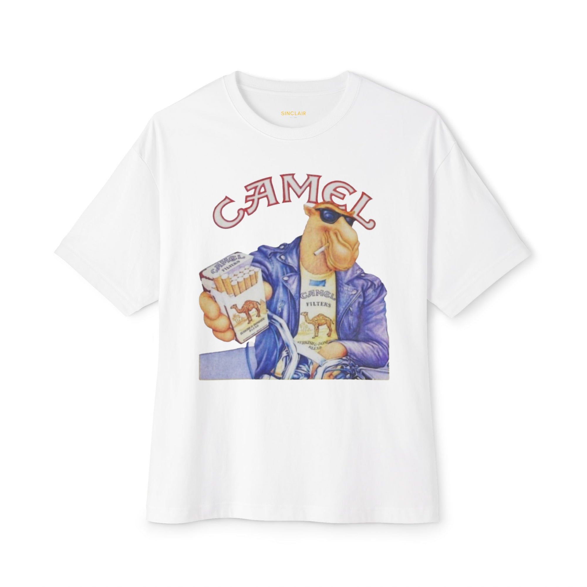Front view of the Vintage Camel Tee - Premium Vintage Shirt, F1 Apparel, Racing Heritage