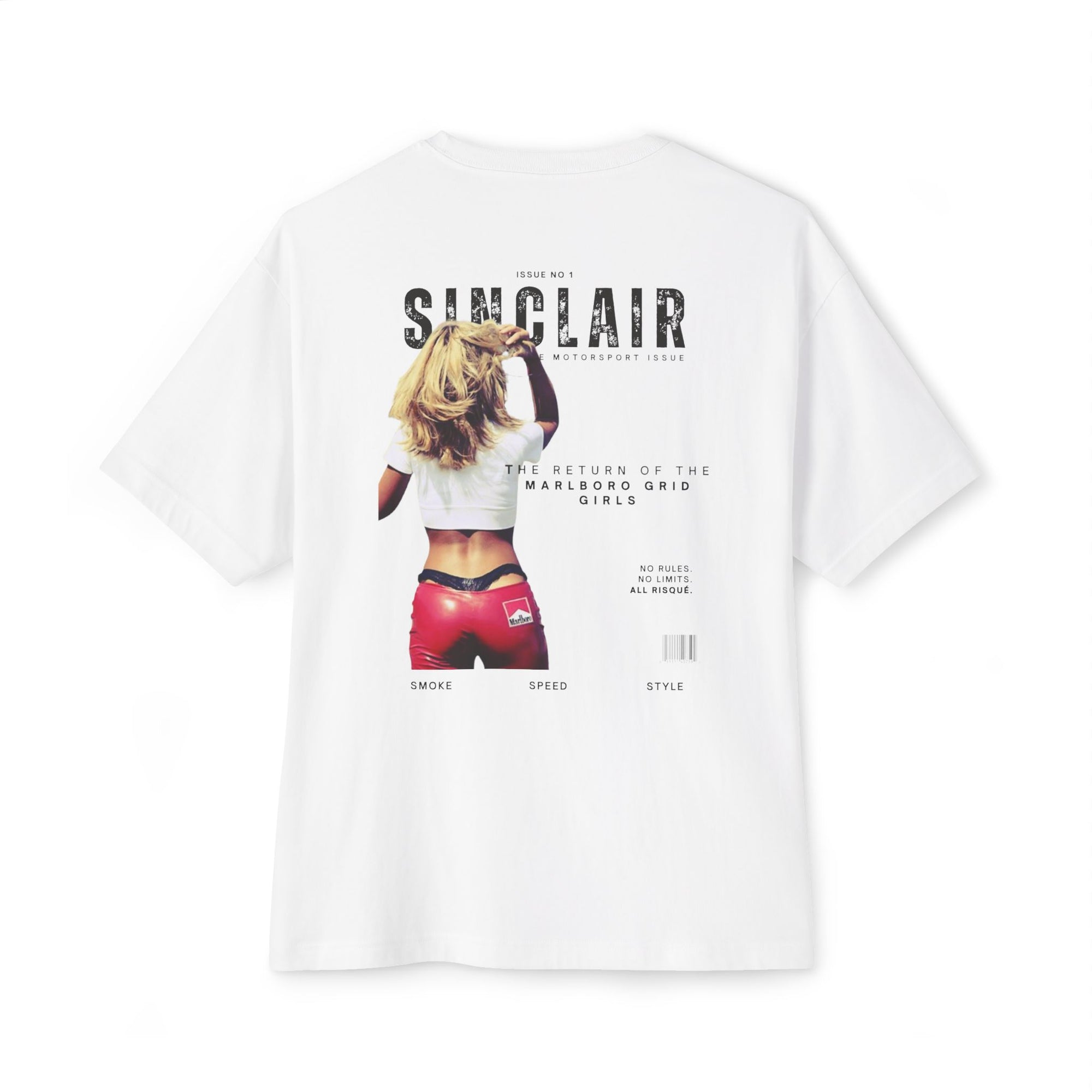 Back of Marlboro Grid Girls Tee – classic Formula 1 style, racing heritage shirt