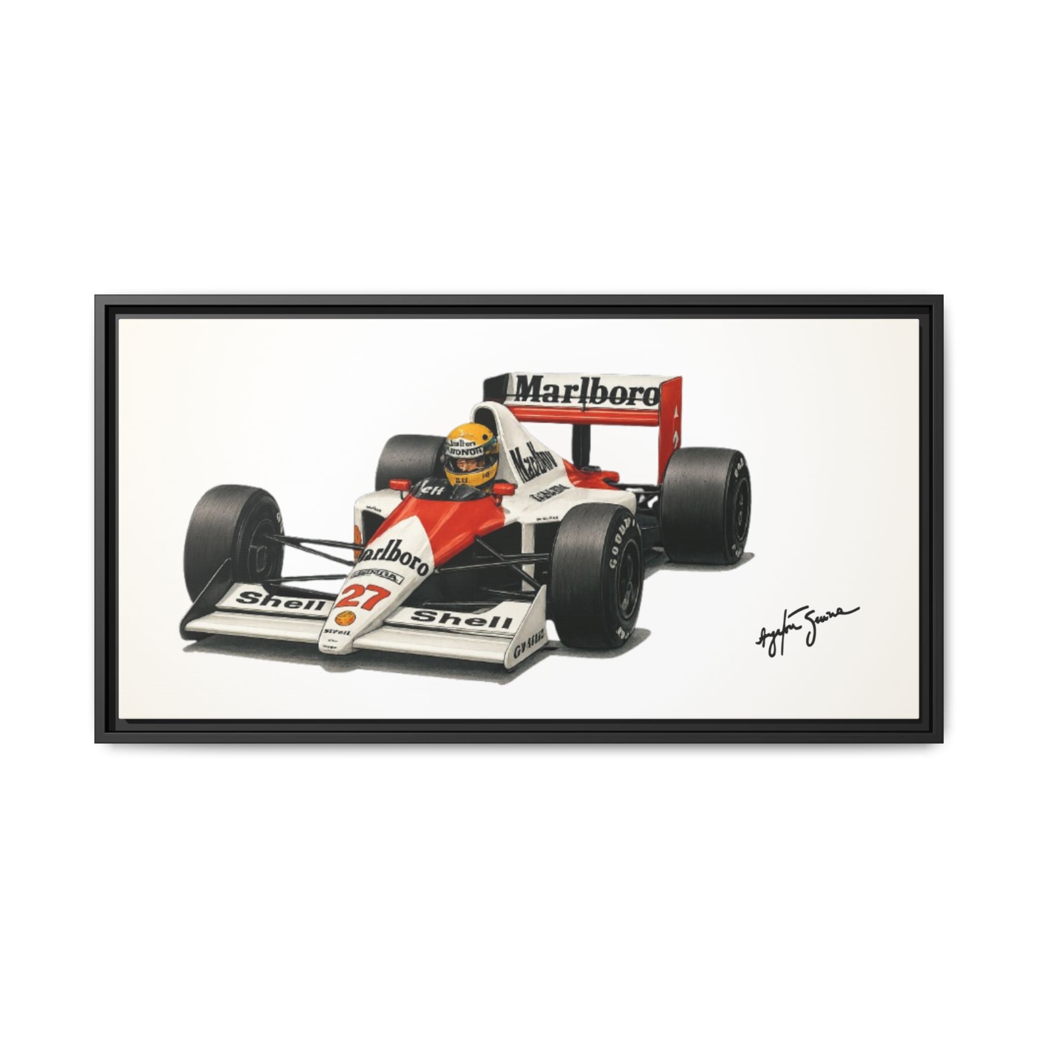 Ayrton Senna Framed Canvas – Sinclair Haus