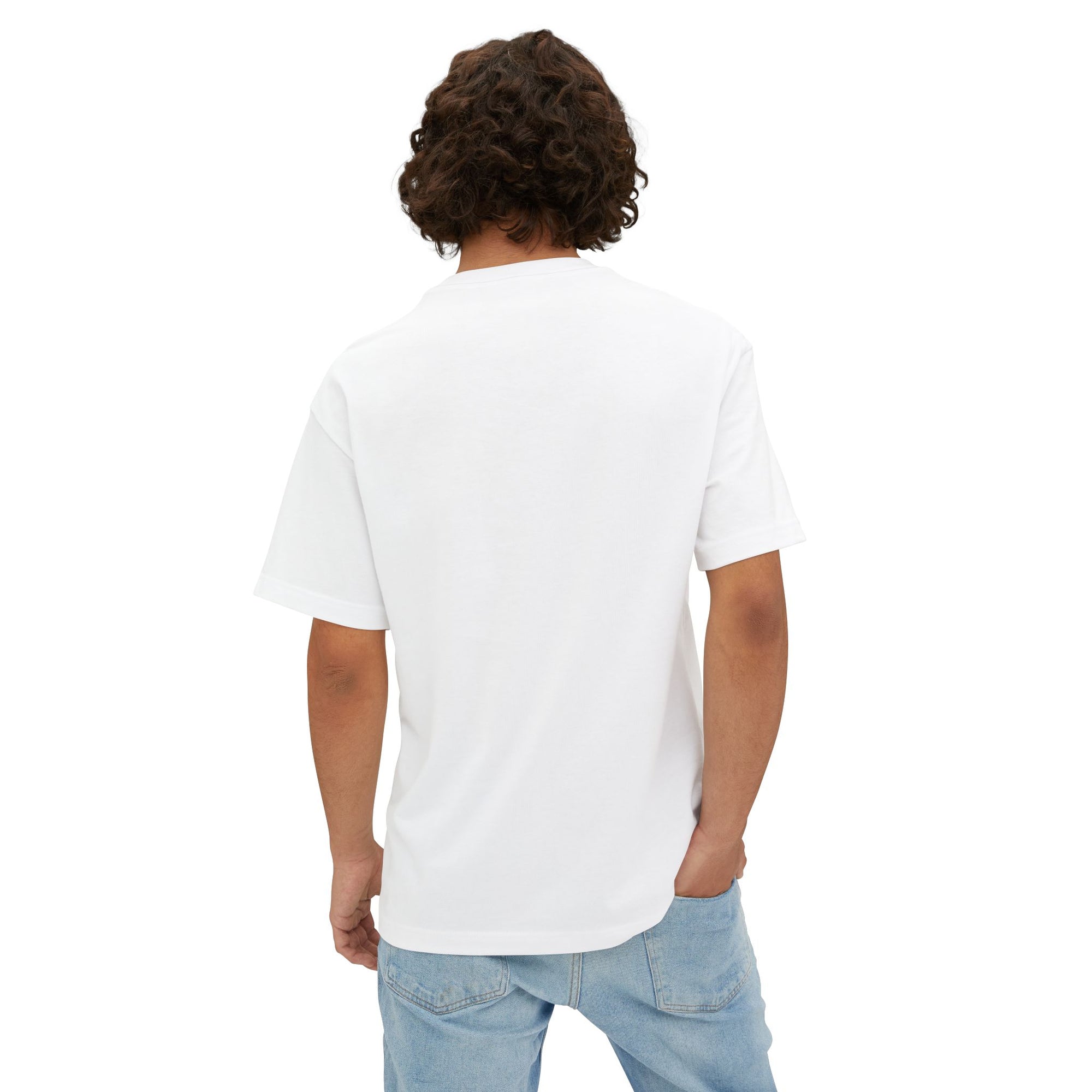 Rear view of model wearing the Vintage Camel Tee - Premium Vintage Shirt, F1 Apparel, Racing Heritage