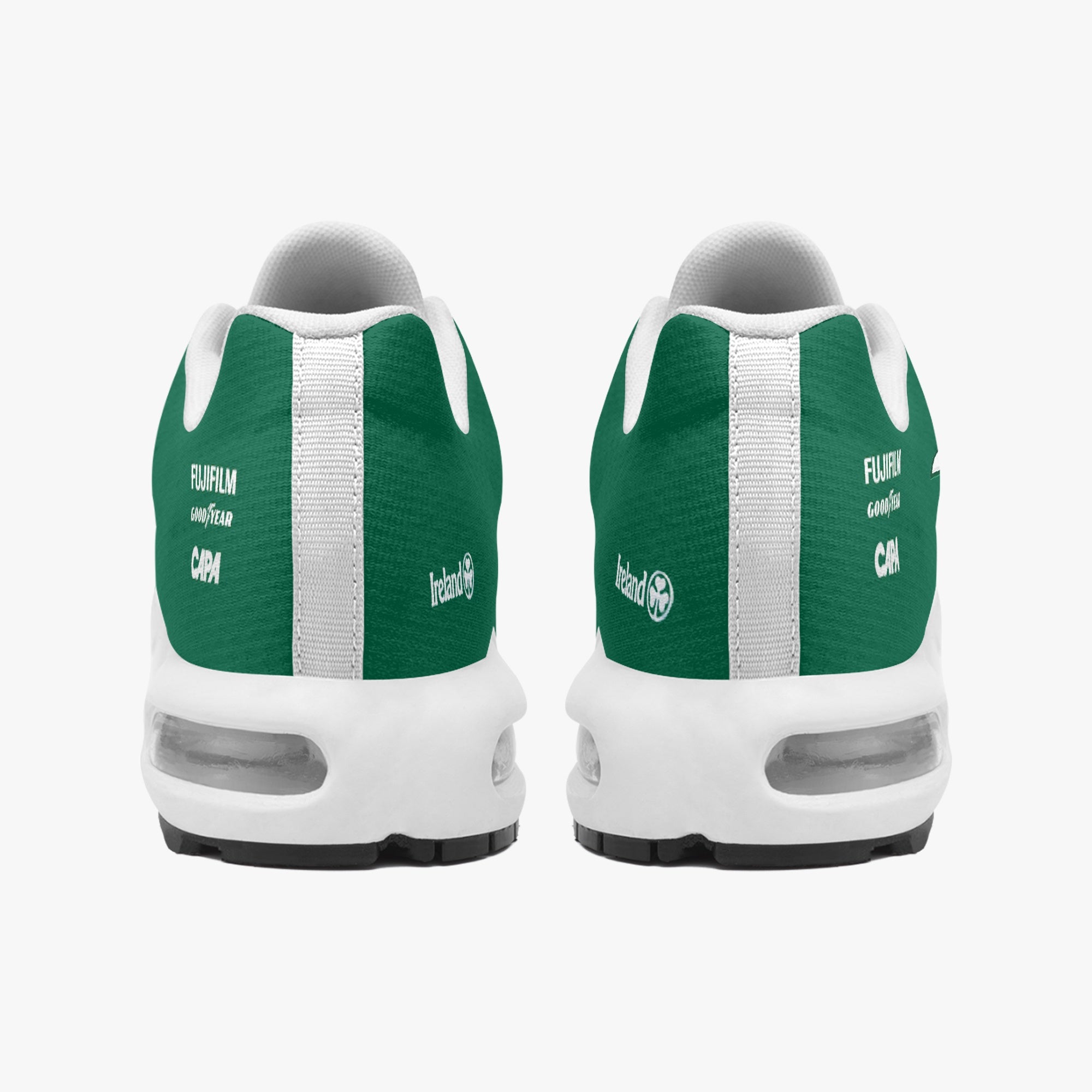 Rear view of Eddie Jordan 191 custom sneaker - f1 sneakers, motorsports footwear, race day sneakers