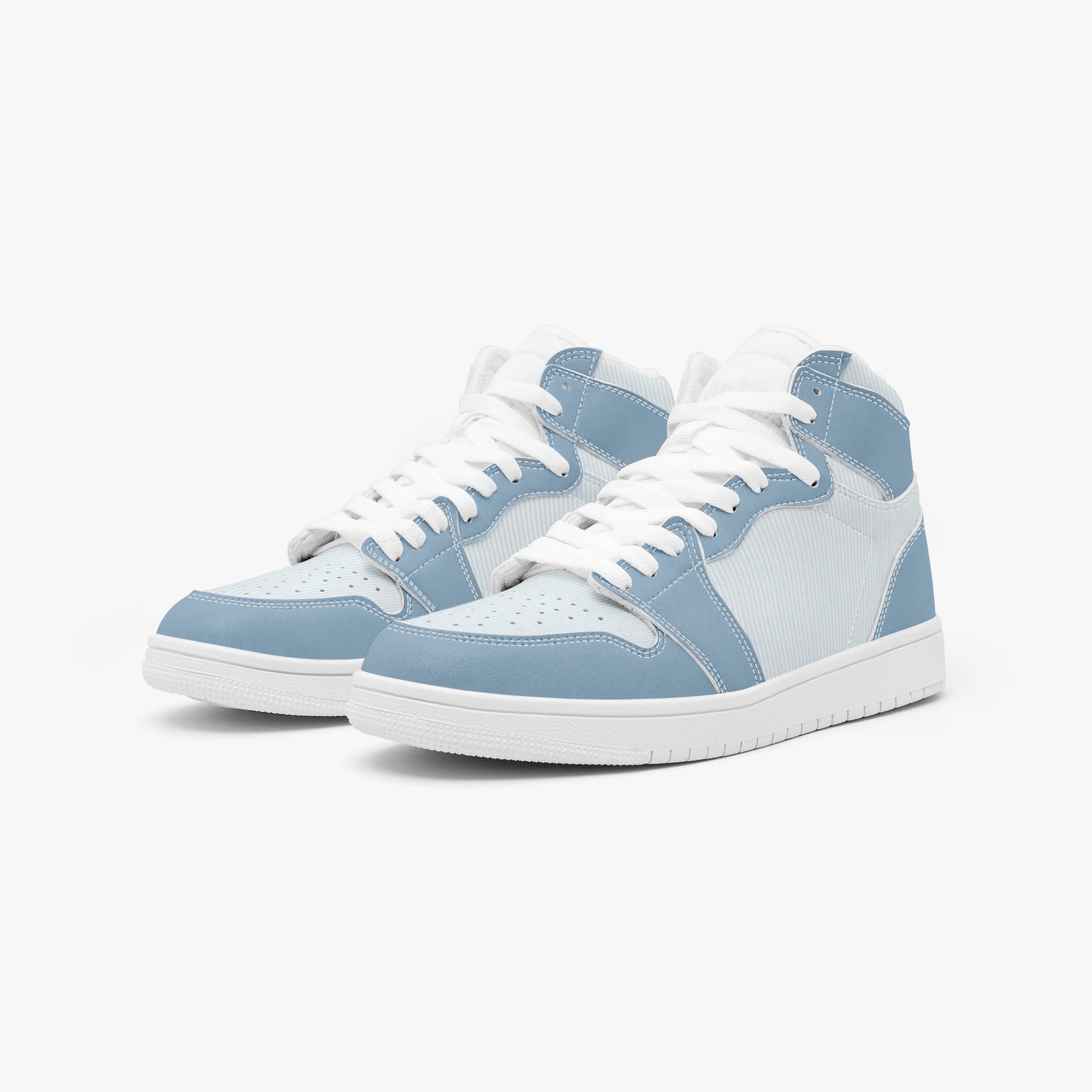 Baby Blue's - Custom high-top sneakers inspired by the classic Air Jordan 1 silhouette. Premium leather construction with a bold, unique colorway.