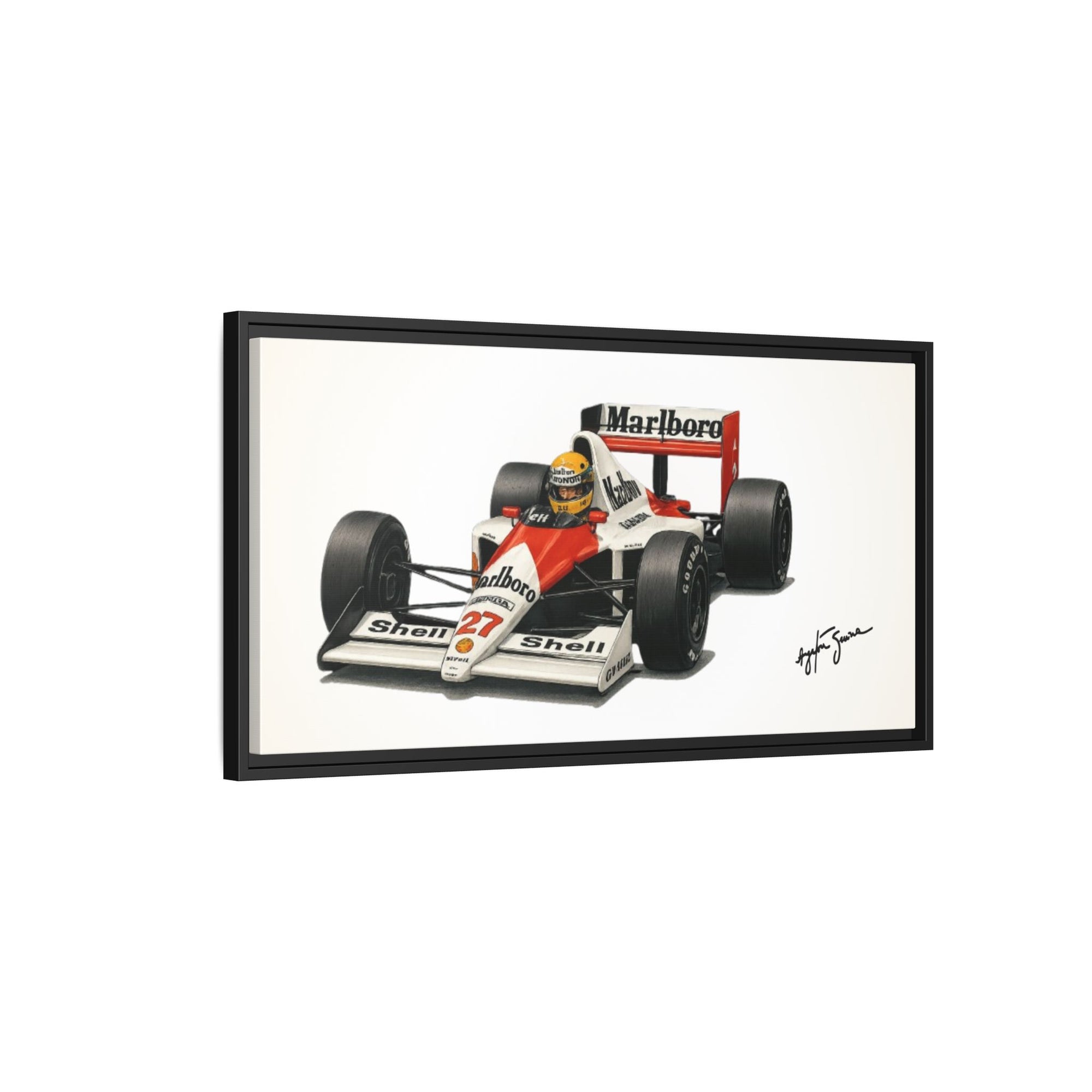 Ayrton Senna Framed Canvas