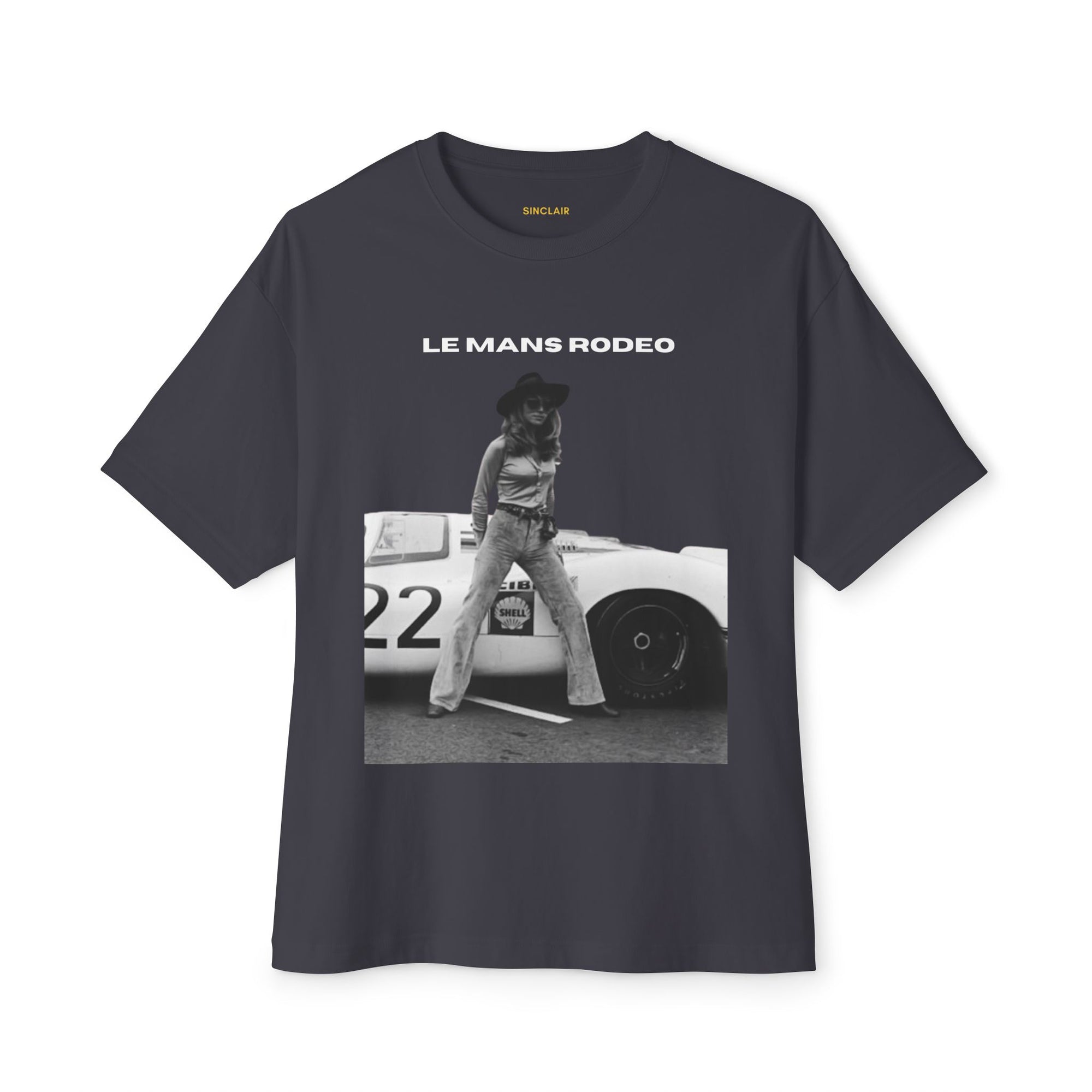 Front of The Le Mans Rodeo Tee - vintage motorsports tee, f1 apparel, premium race car tee