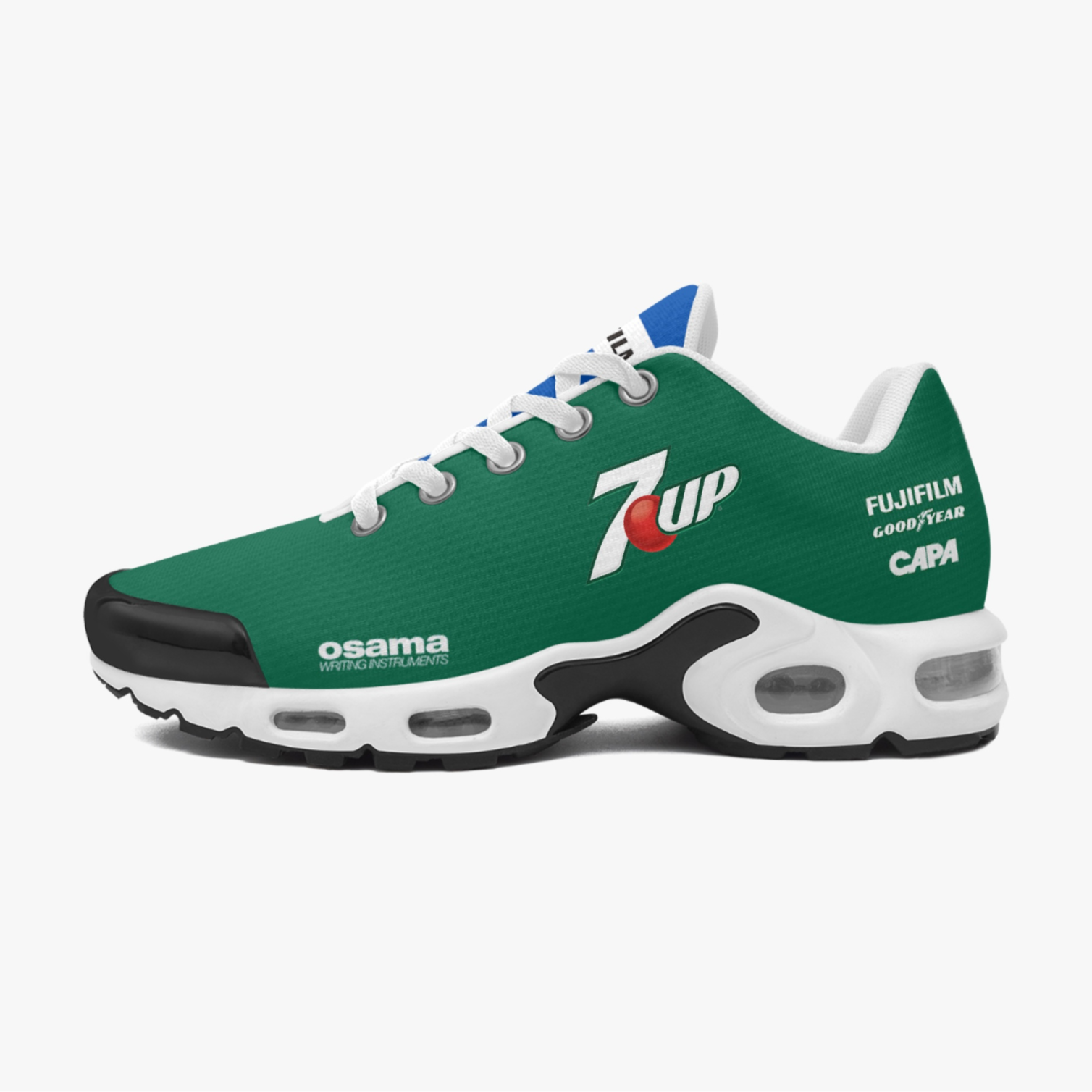 Side view of Eddie Jordan 191 custom sneaker - f1 sneakers, motorsports footwear, race day sneakers