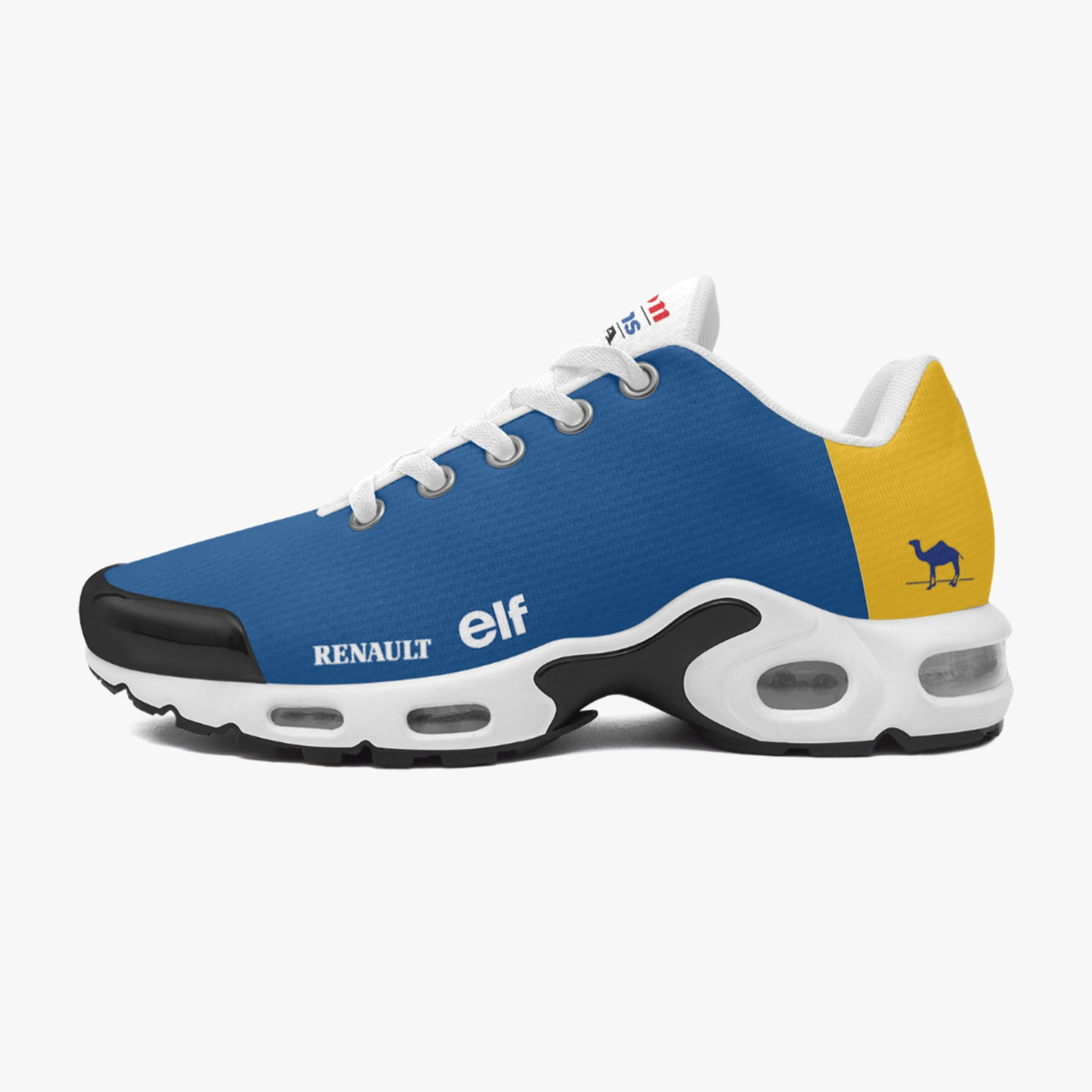 Side view of Williams WF15 custom sneaker - f1 sneakers, motorsports footwear, race day sneakers