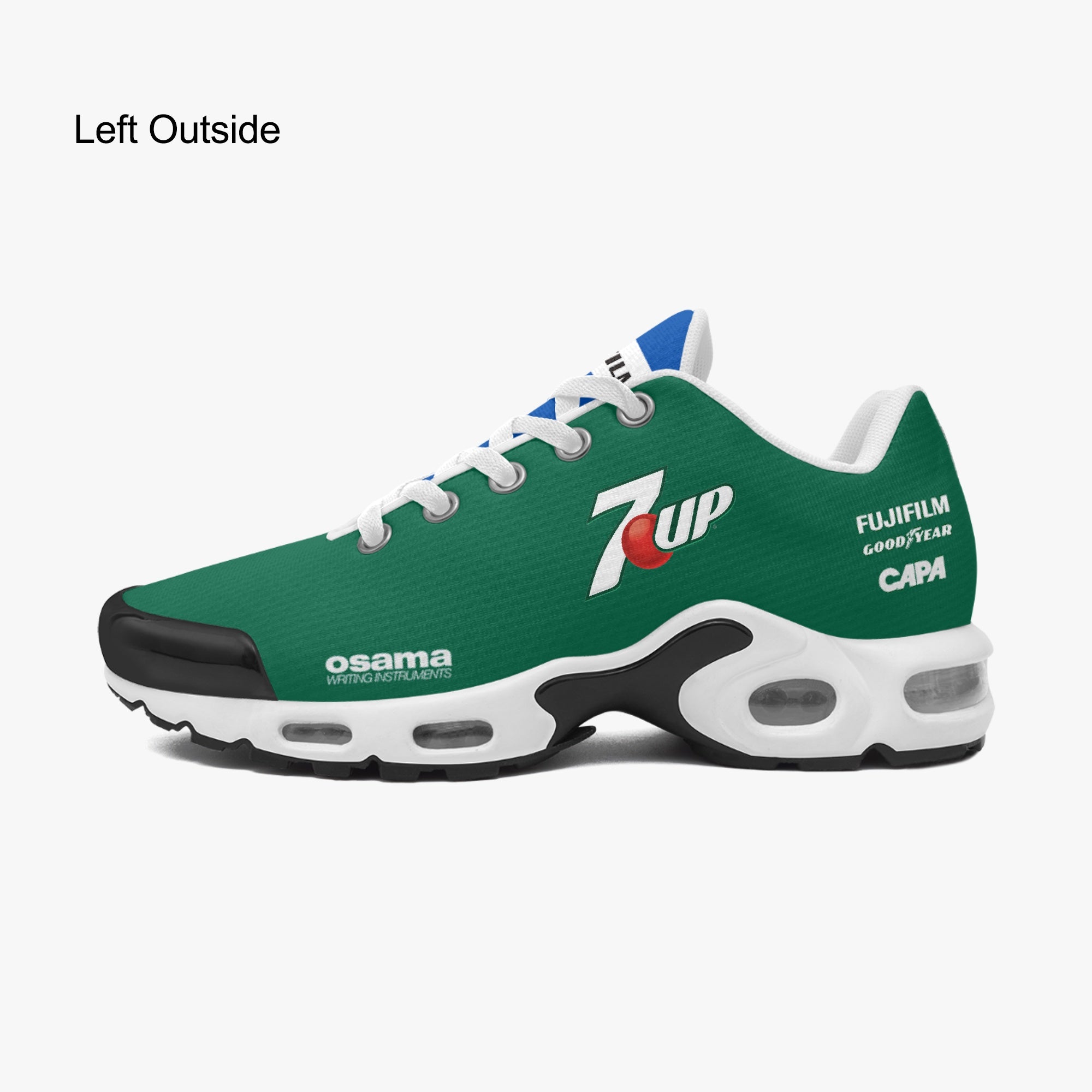 Side view of Eddie Jordan 191 custom sneaker - f1 sneakers, motorsports footwear, race day sneakers