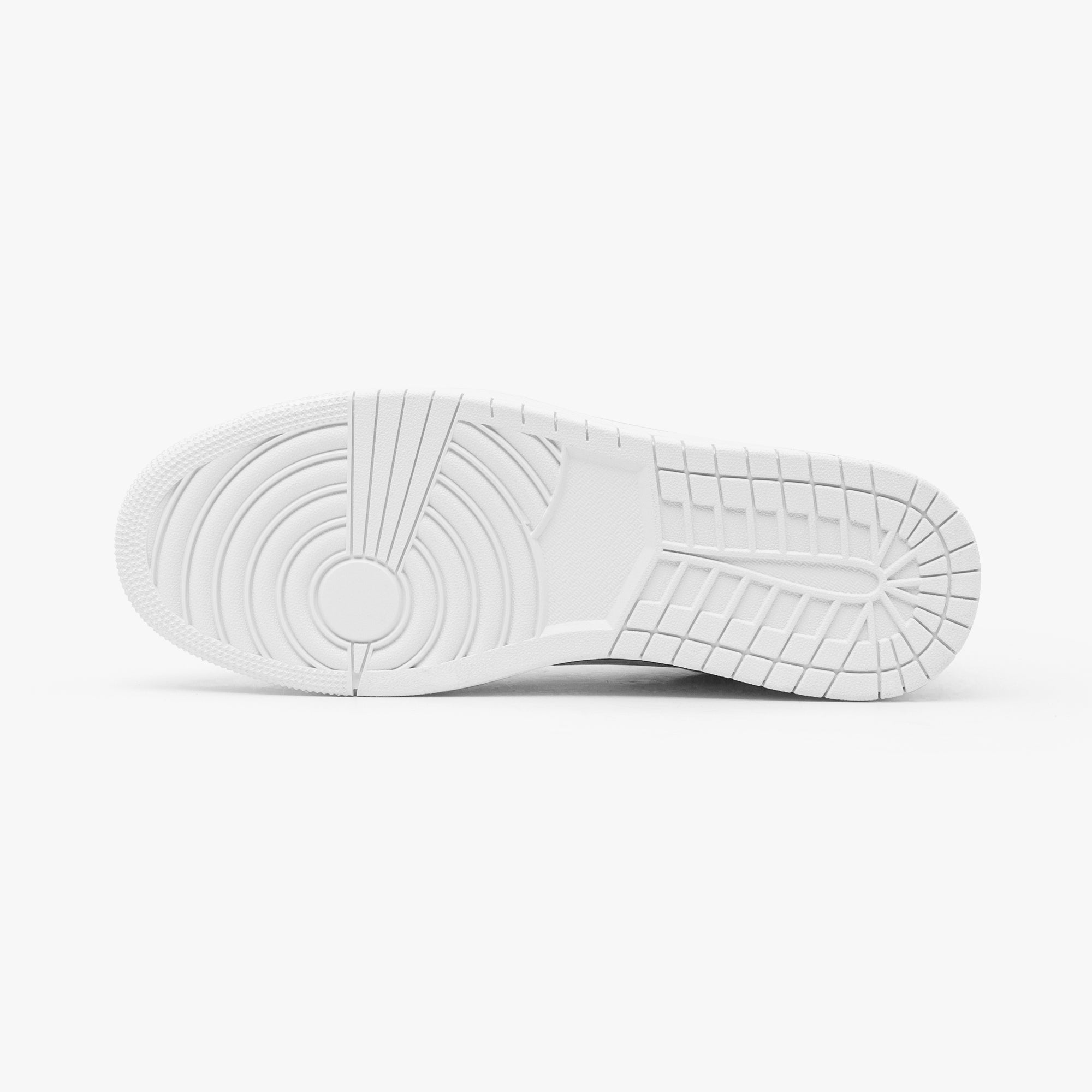 Bottom view of Baby Blue's sneakers - crafted with a premium leather upper, cushioned EVA insoles, and a high-traction outsole for maximum grip.