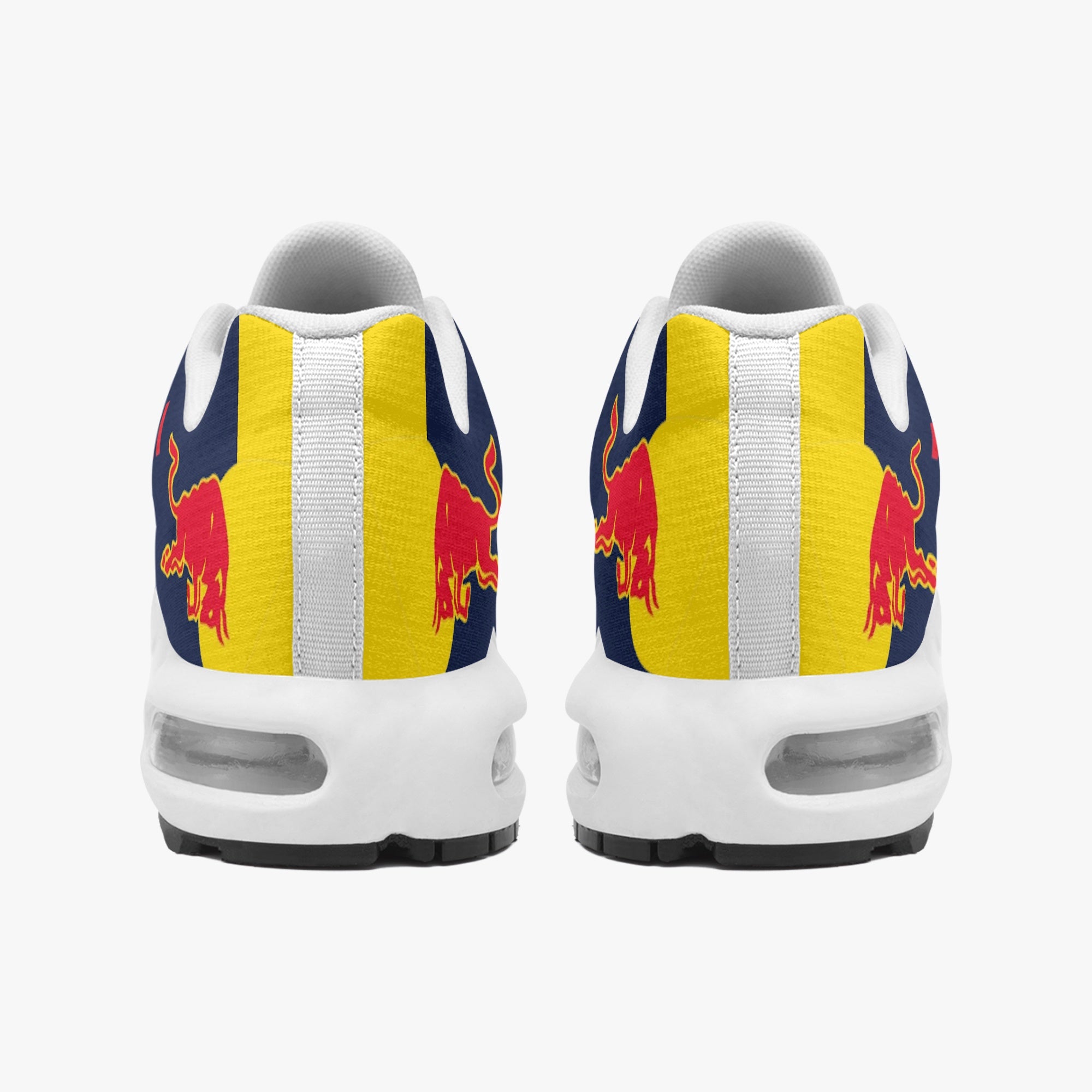 Rear view of Red Bull Racing custom sneaker - f1 sneakers, motorsports footwear, race day sneakers