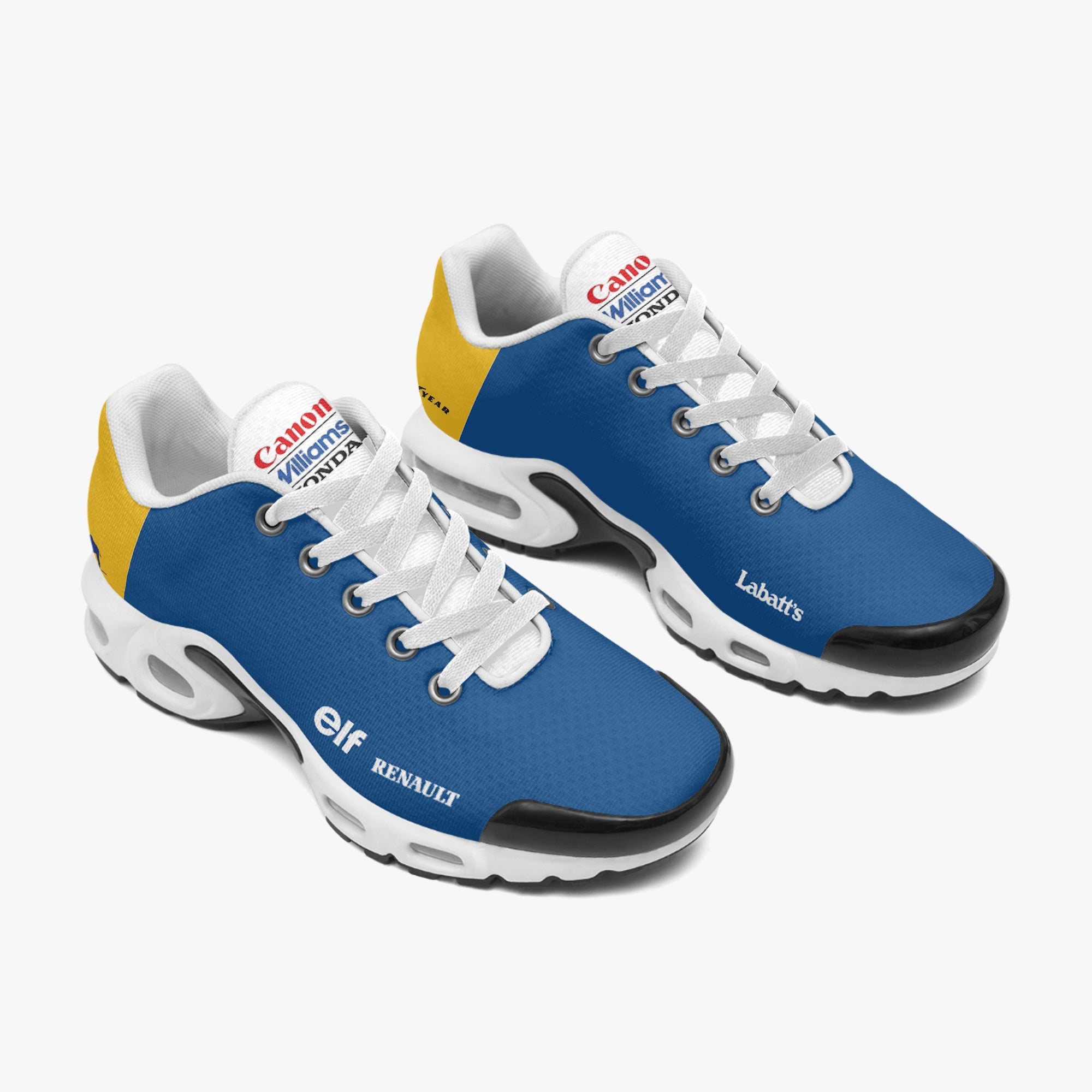 Side view of Williams WF15 custom sneaker - f1 sneakers, motorsports footwear, race day sneakers