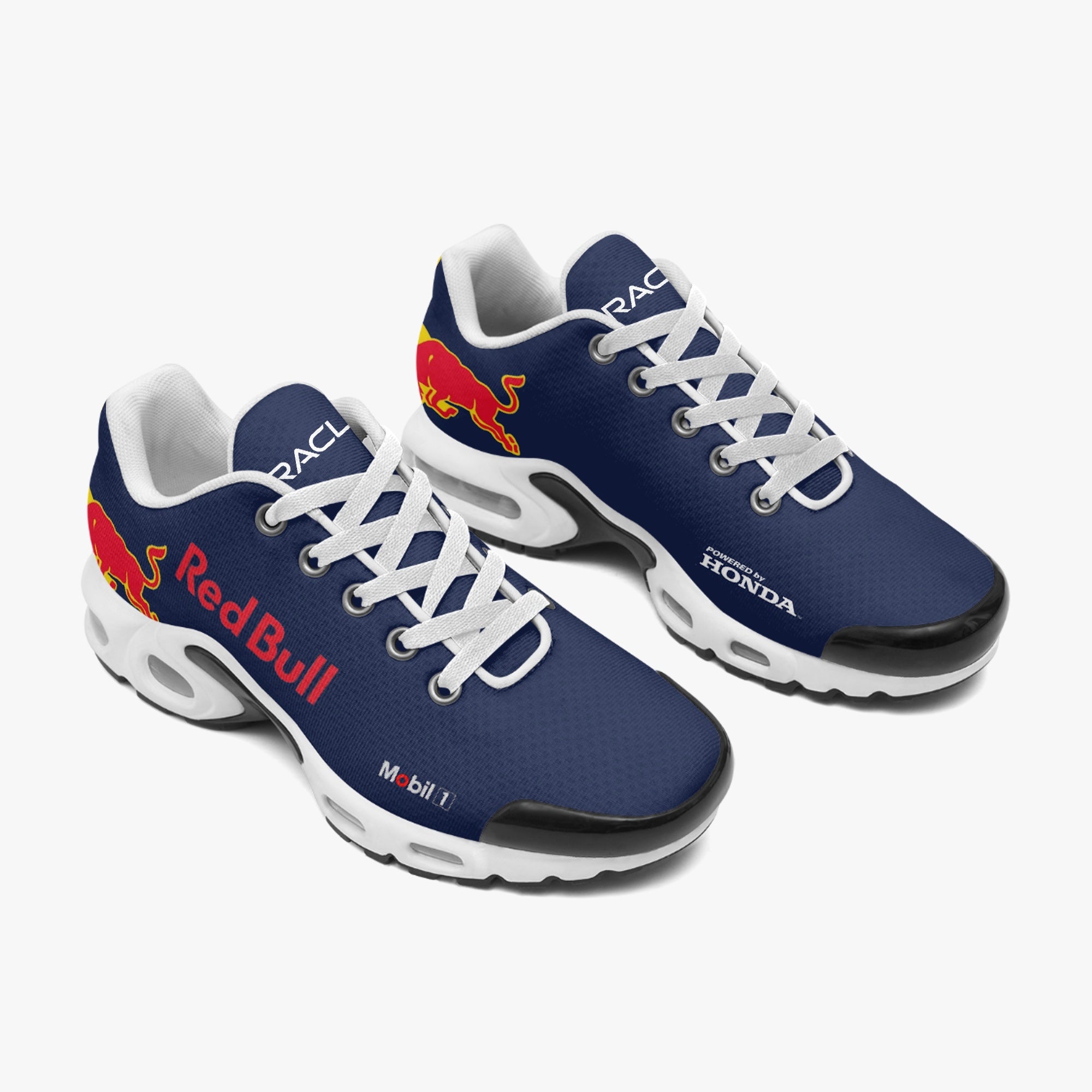 Side view of Red Bull Racing custom sneaker - f1 sneakers, motorsports footwear, race day sneakers